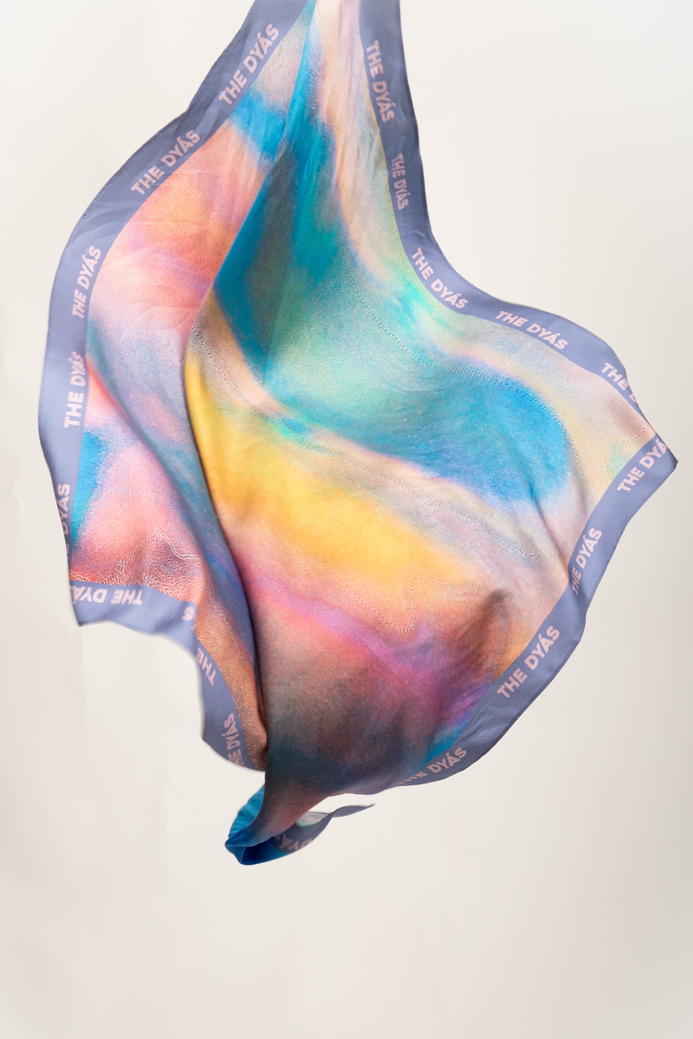 Seasons of tenderness-print silk scarf- Purple